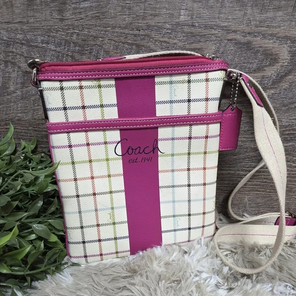 Coach Tattersal Swingpack Crossbody Bag - Picture 1 of 8